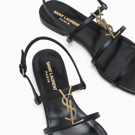 ysl cassandra heel with crysta|saint laurent cassandra flat sandals.